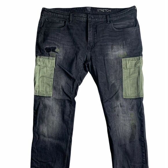 PRPS Goods & Co. Mens Denim Cargo Jeans Size 42 - Picture 1 of 8